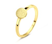 Gold Plated Silver Ring Matt Designed NSR-2784-B-GP